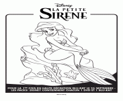 Coloriage disney la petite sirene officiel affiche 2